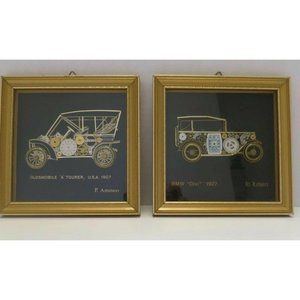 Vintage Lot of 2 Ammon of London / Lehner Watch Parts Pictures Cars 1980s